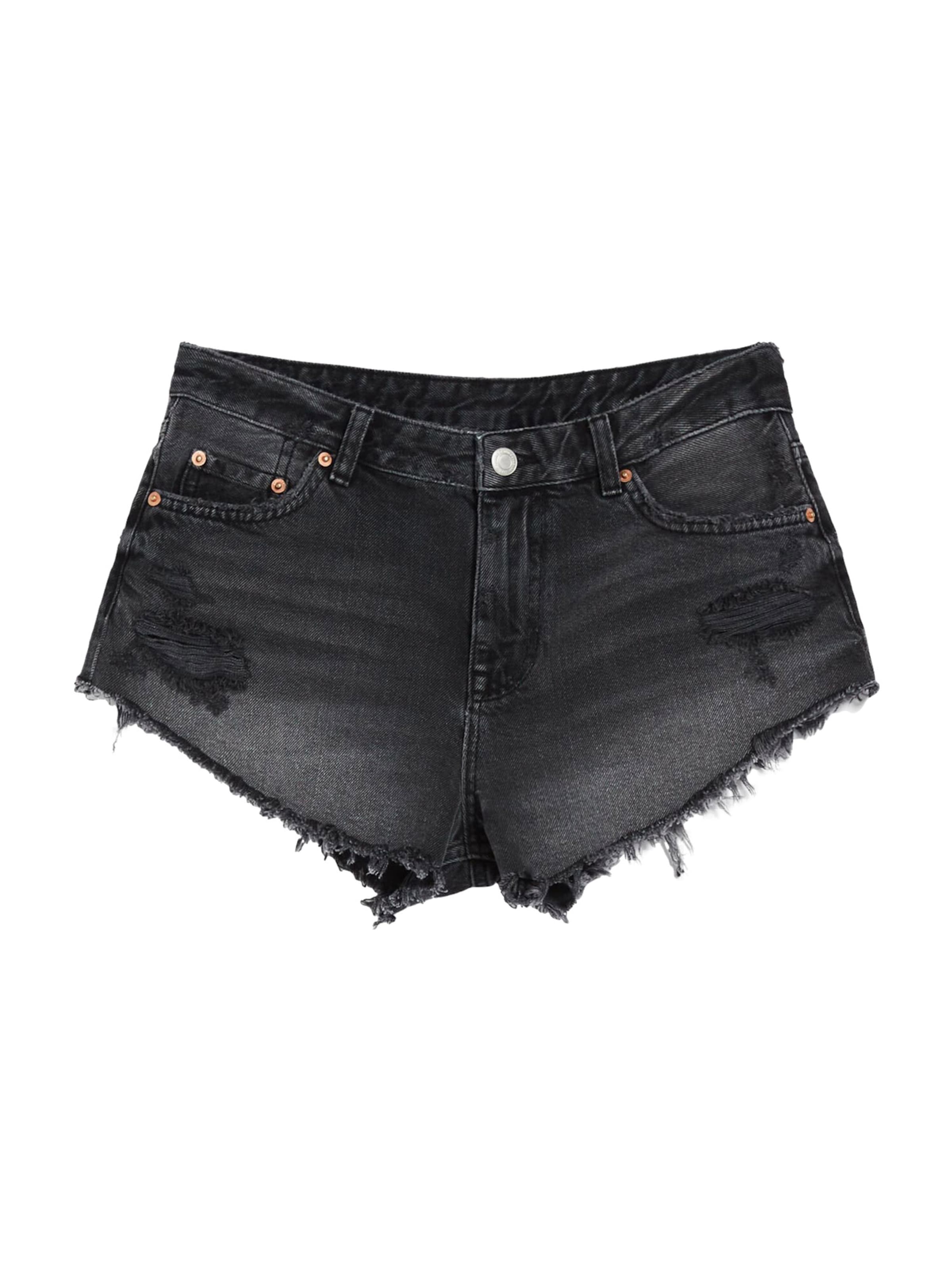 Regular Jean Bershka en noir : devant