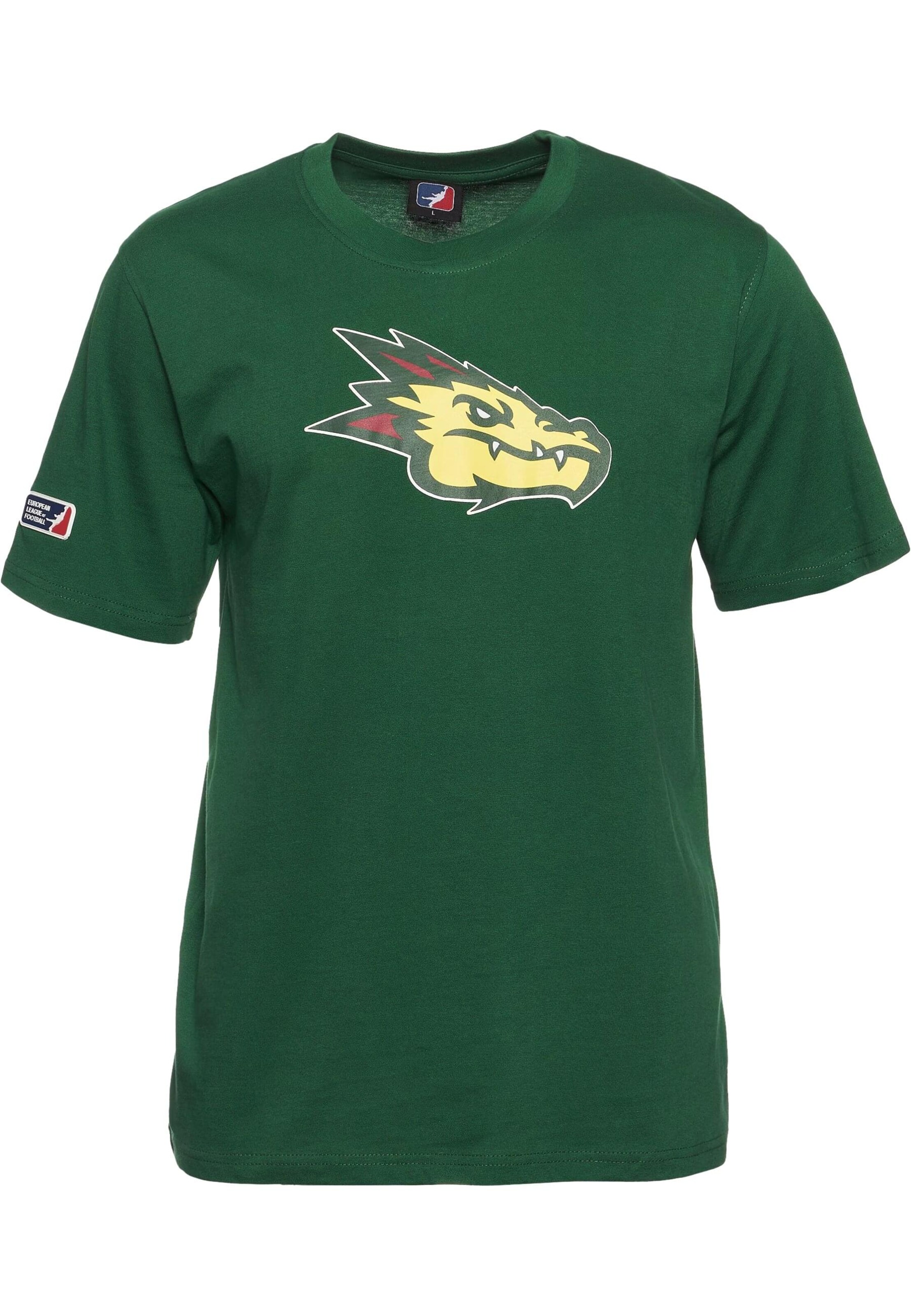 DEF Shirt 'DefShop x European League of Football Barcelona Dragon 1' in Green: front