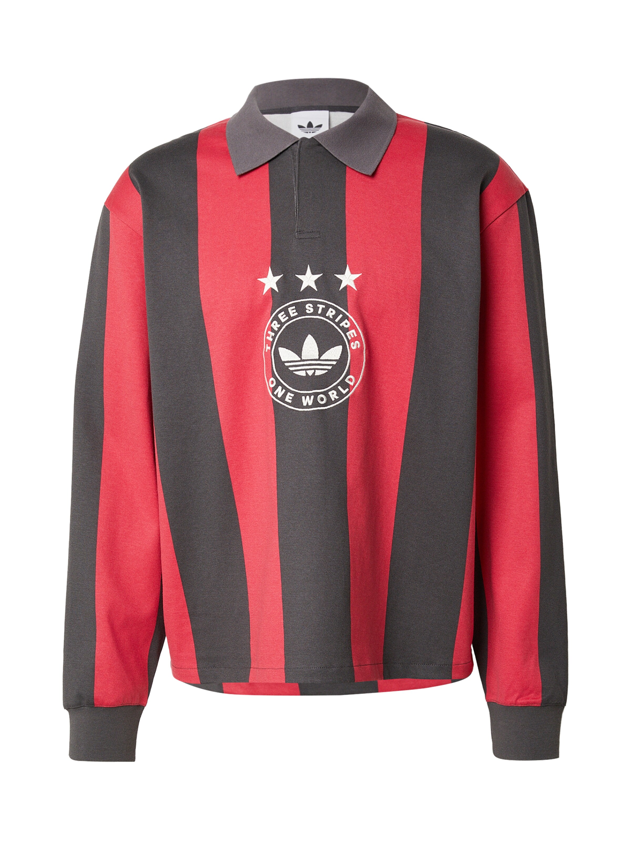 ADIDAS ORIGINALS Poloshirt in cranberry / schwarz / weiß, Produktansicht