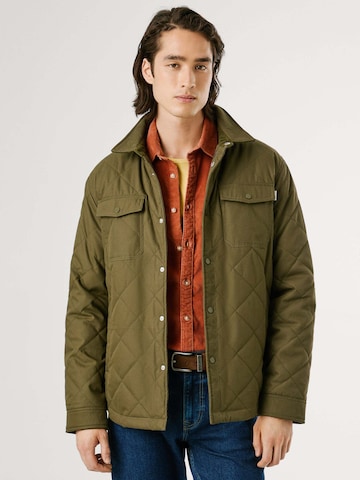 Pepe Jeans Tussenjas in Groen: voorkant