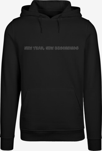 Merchcode Sweatshirt 'New Year' in Black: front
