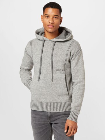 BOSS Sweater 'Kushet' in Grey: front