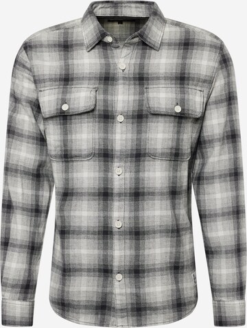 QS Button Up Shirt in Grey: front