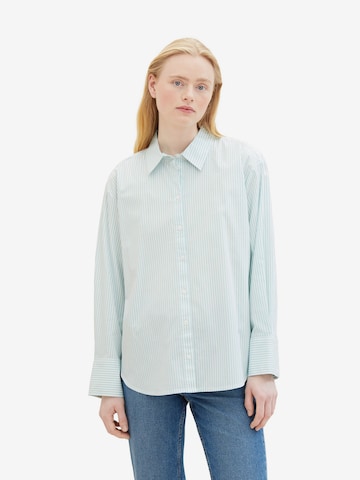 TOM TAILOR DENIM Bluse in Grün: predná strana