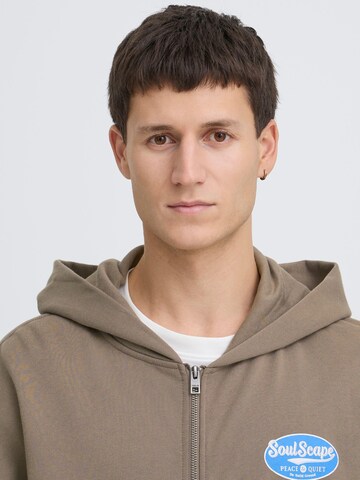 !Solid - Sudadera con cremallera ' SDTruxton ' en marrón