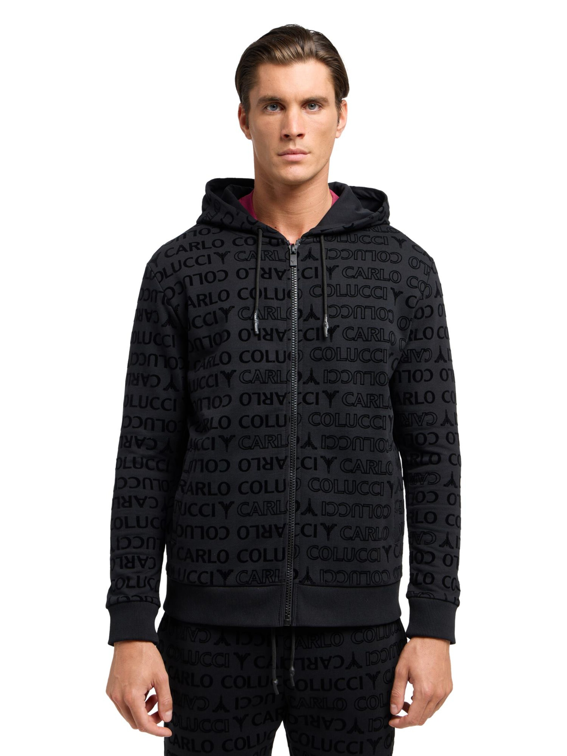 Carlo Colucci Sweat jacket in Black: front