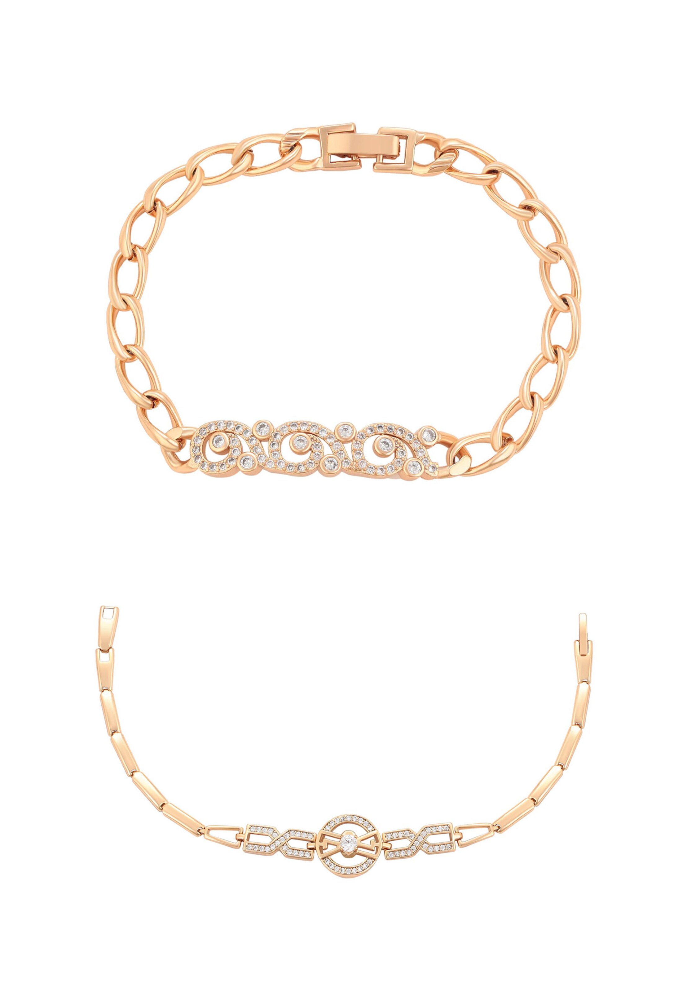 faina Pulseira em One Size em ouro / transparente, Vista do artigo