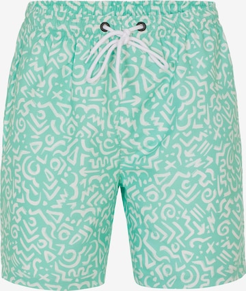 Shorts de bain Jimmy Sanders en vert : devant