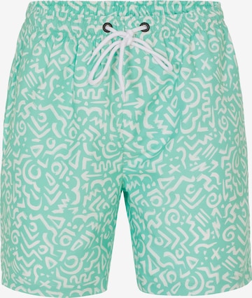 Shorts de bain Jimmy Sanders en vert : devant