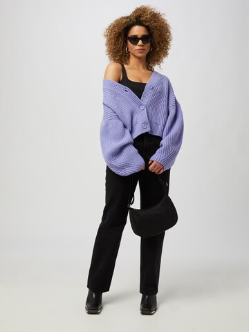 WEEKDAY Knit Cardigan 'Eli' in Purple