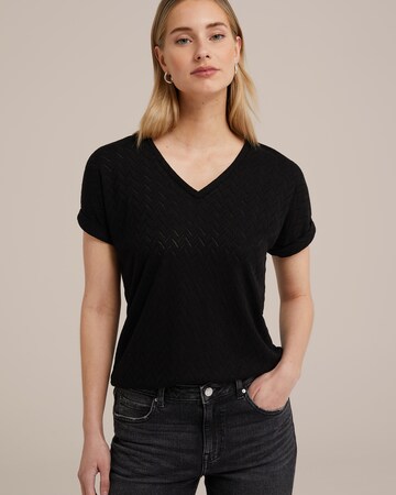 Tricou de la WE Fashion pe negru: față