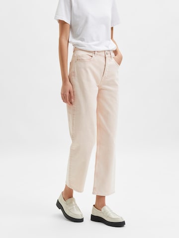 SELECTED FEMME Loose fit Jeans in Pink: front