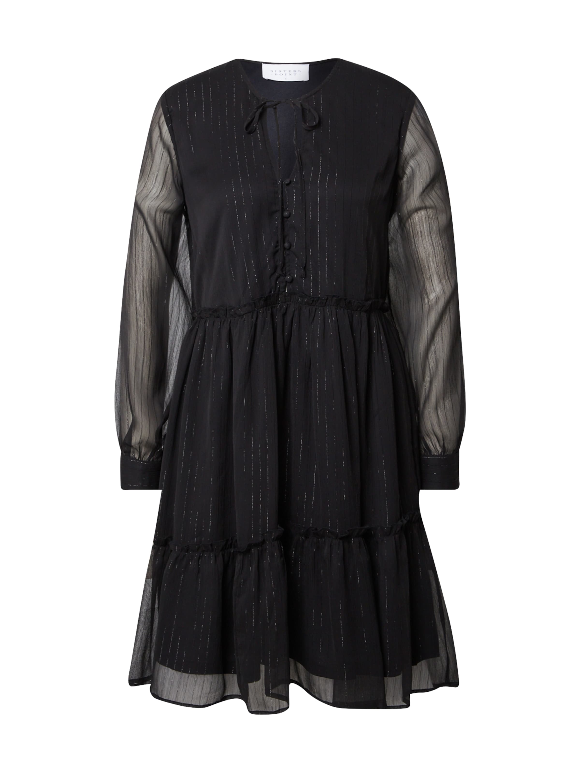 Rochie tip bluză 'ULIA' de la SISTERS POINT pe negru: față