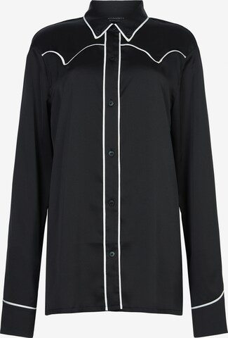 AllSaints - Blusa 'CECE' em preto: frente