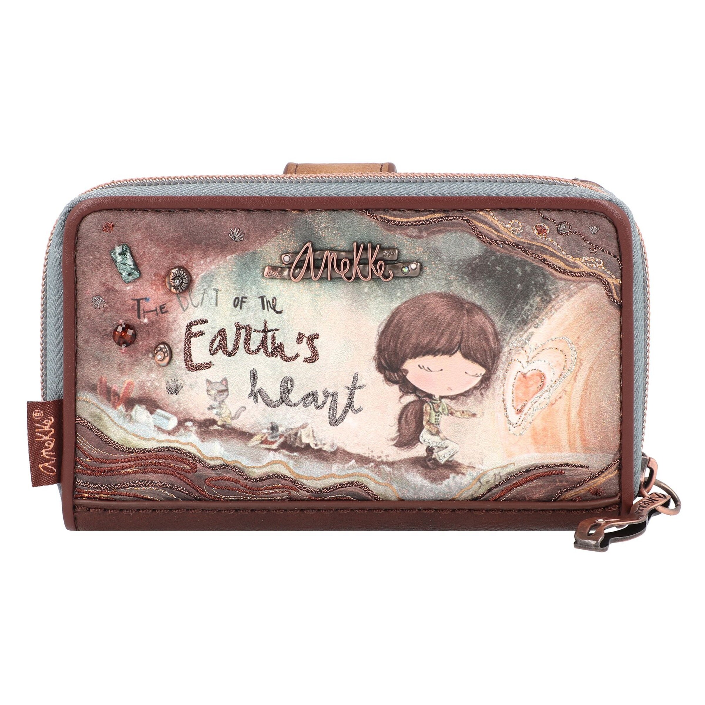 Anekke Wallet in Brown: front
