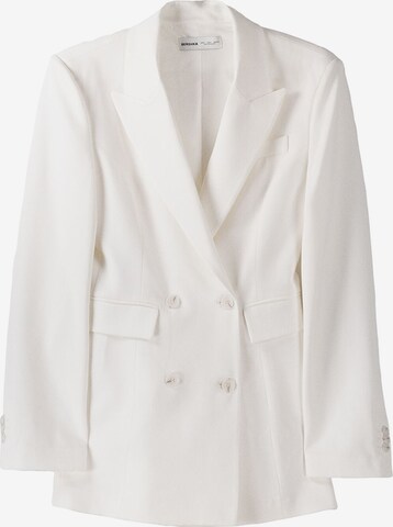 Bershka Blazer in White: front