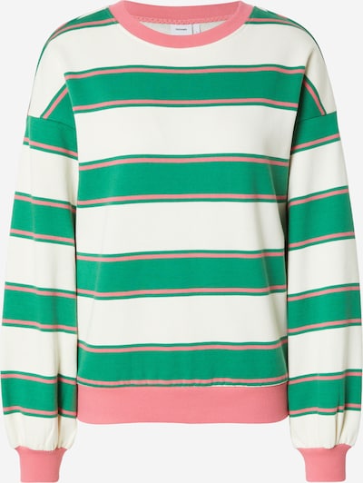 NÜMPH Sweater majica 'LAPPI' u zelena / roza / bijela, Pregled proizvoda