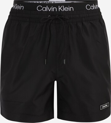 Shorts de bain Calvin Klein Swimwear en noir : devant