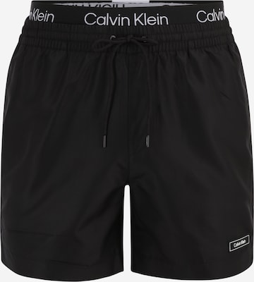 Calvin Klein Swimwear شورت سباحة بلون أسود: الأمام