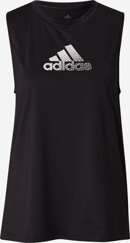 ADIDAS PERFORMANCE Sporttop in Schwarz: predná strana