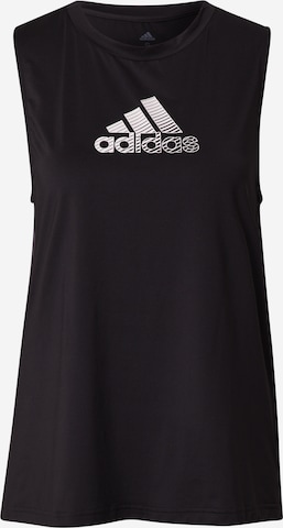 ADIDAS PERFORMANCE Sporttop in Zwart: voorkant