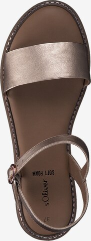 s.Oliver Sandalen met riem in Goud