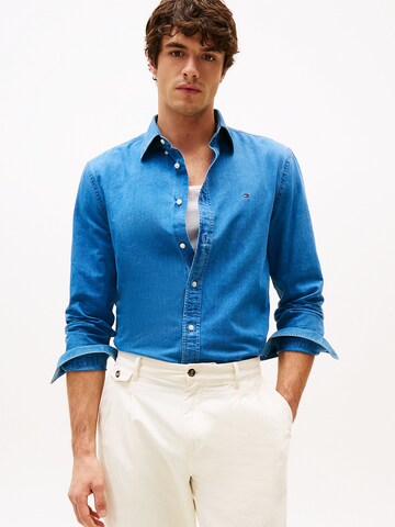 TOMMY HILFIGER Regular fit Overhemd in Blauw: voorkant
