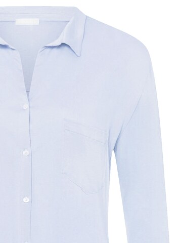 Hanro Nightgown 'Cotton Deluxe' in Blue