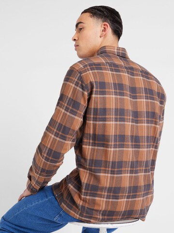 BRAX Regular fit Button Up Shirt 'KAY' in Brown