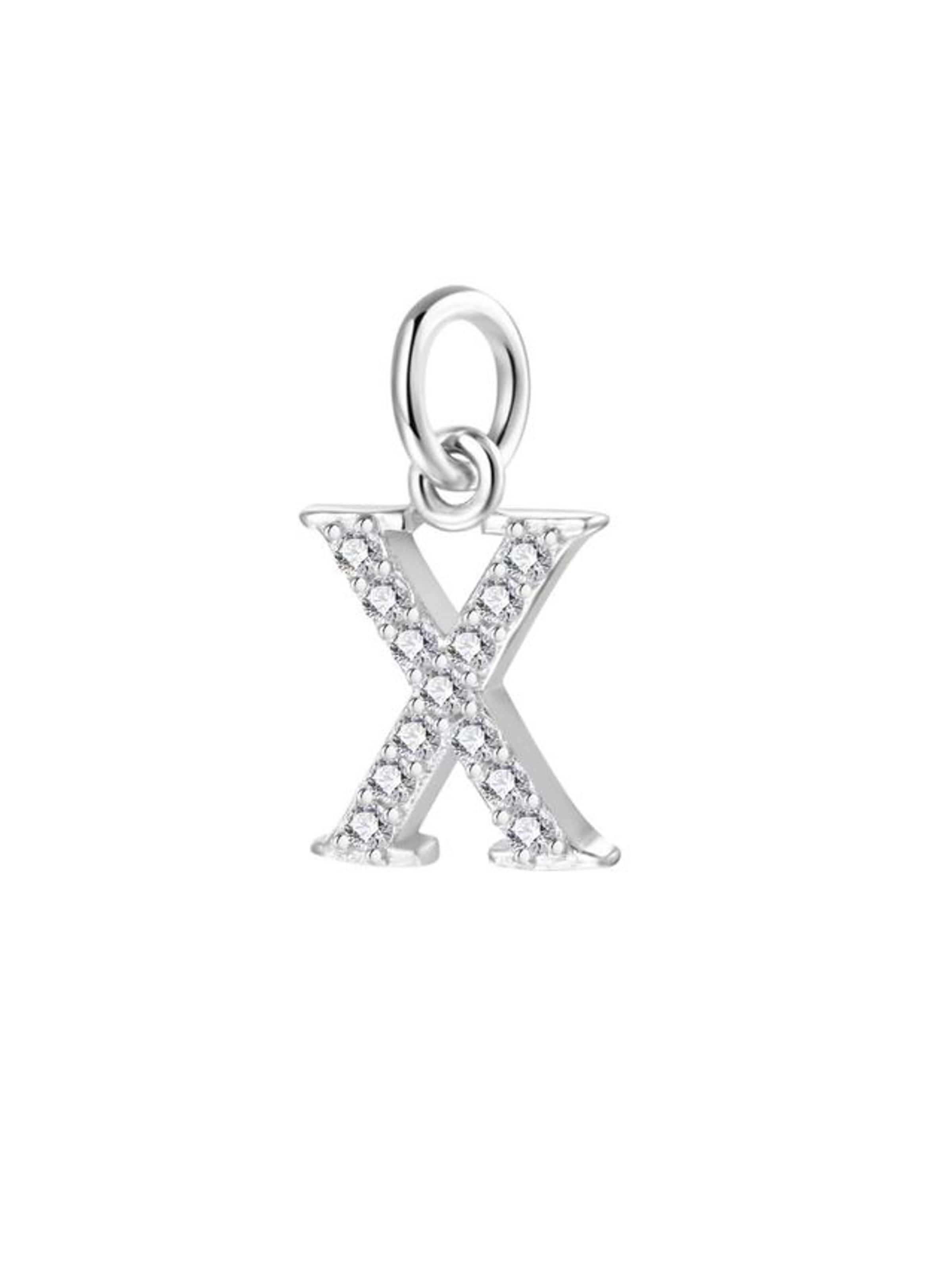 Hey Happiness - Cadena 'Letter X' en plata