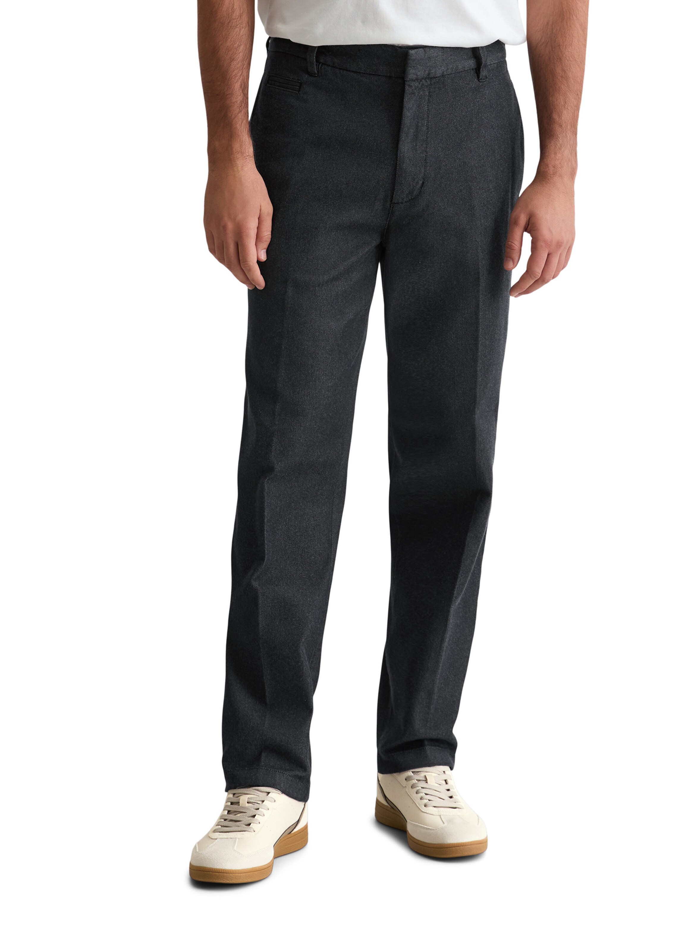 Marc O'Polo Regular Bandplooibroek 'Bunkris ' in Blauw: voorkant