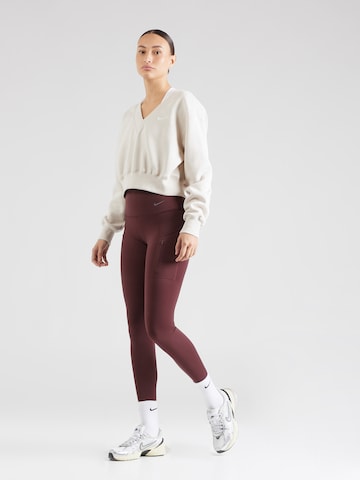 Skinny Pantalon de sport NIKE en rouge