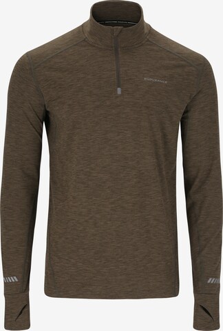 ENDURANCE Performance Shirt 'Tune' in Brown: front