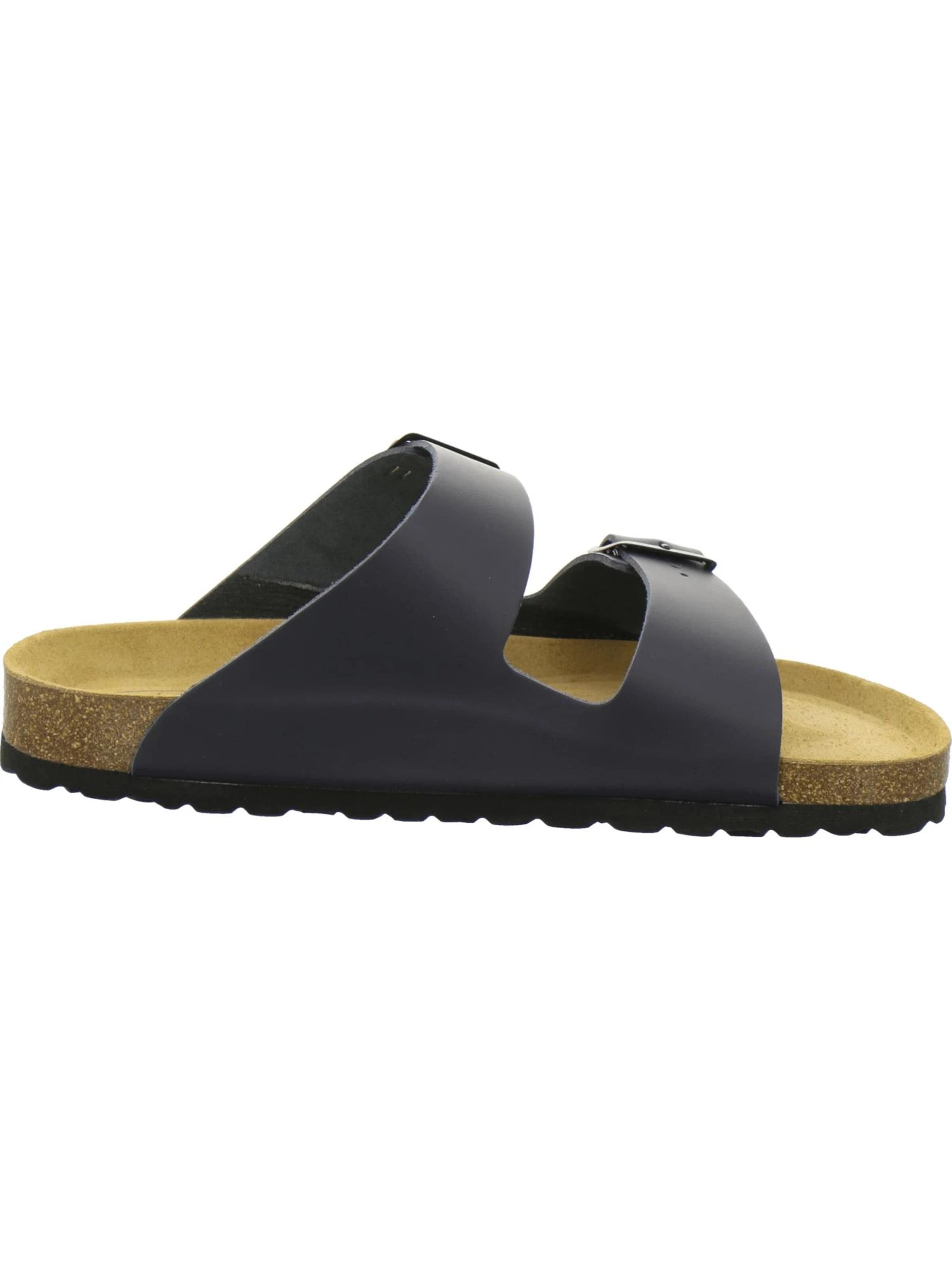 AFS-Schuhe Muiltjes 'Pantoletten Herren Zweischnaller navy Glattleder' in Blauw