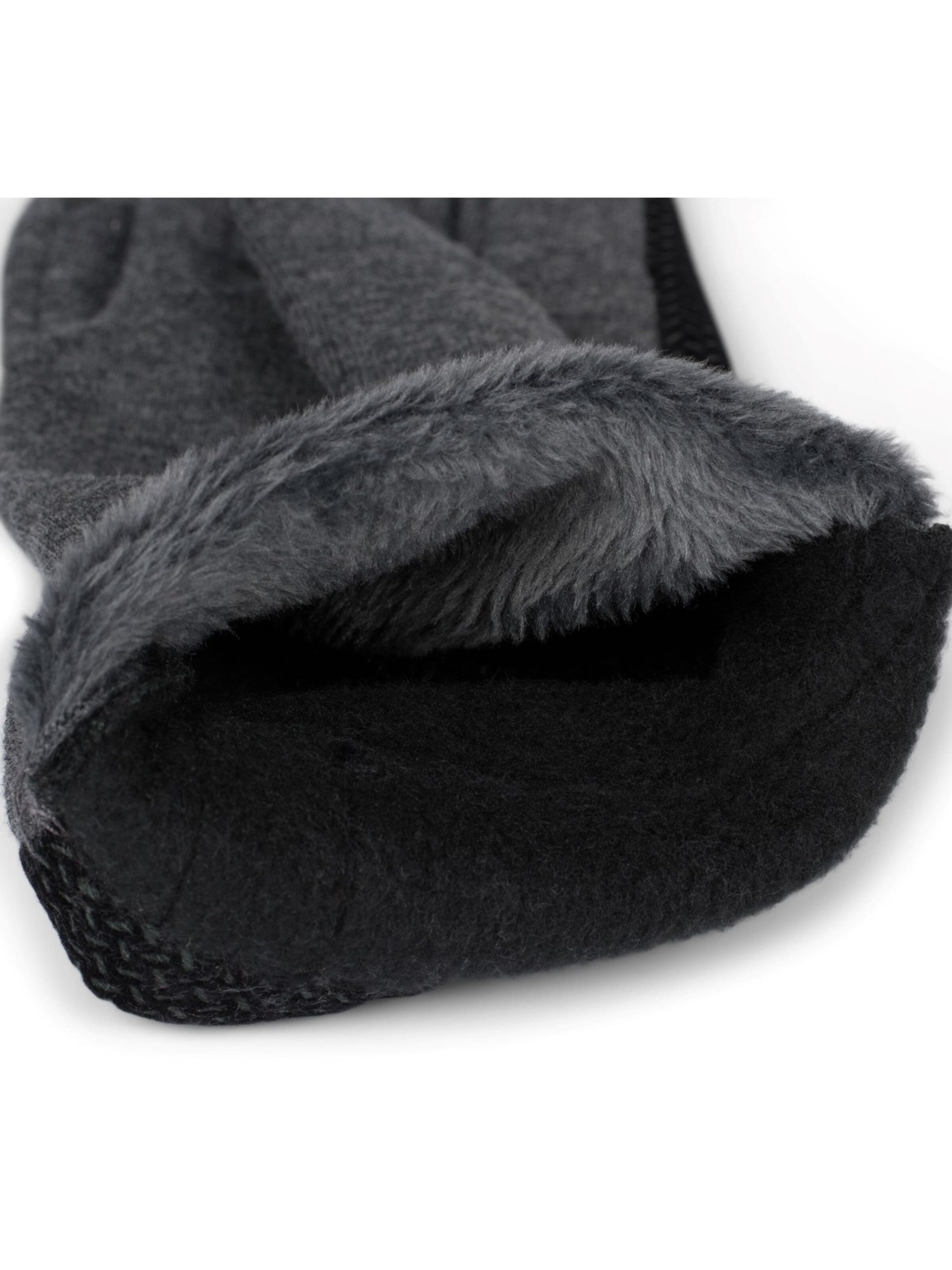 styleBREAKER Full finger gloves 'Touchscreen Handschuhe mit weichem Riffel Muster' in Grey