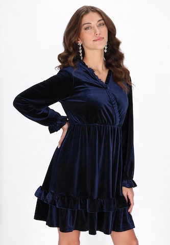 faina Dress in Blue: front