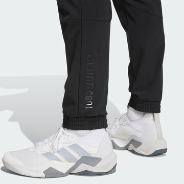 ADIDAS PERFORMANCE Tapered Workout Pants 'Tech Apparel' in Black
