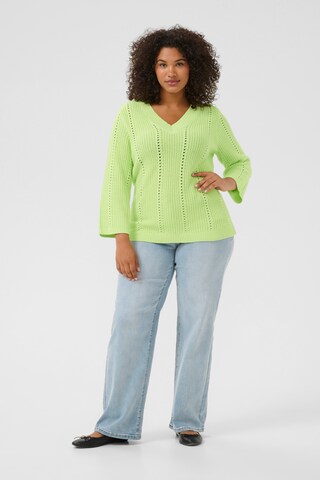 KAFFE CURVE Sweater 'Lorry' in Green