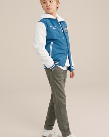 WE Fashion Slimfit Hose in Grün