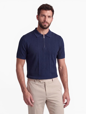 INSPR Shirt 'Lucian Zip' in Blauw