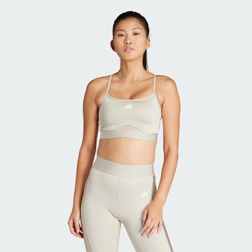 ADIDAS PERFORMANCE Bralette Sports Bra in Grey: front