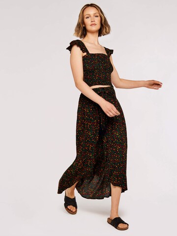 Apricot Skirt 'Ditsy Shirred' in Black