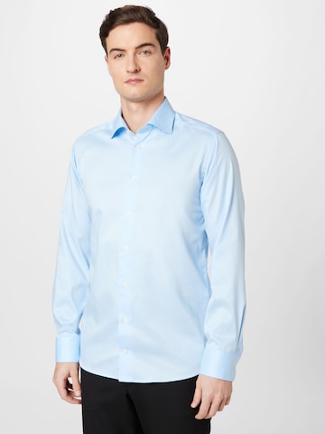 ETON Slim fit Button Up Shirt in Blue: front