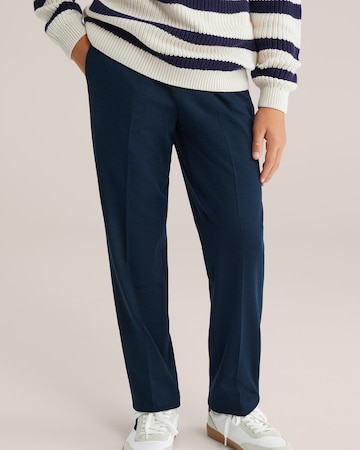 WE Fashion Regularen Hlače | modra barva: sprednja stran