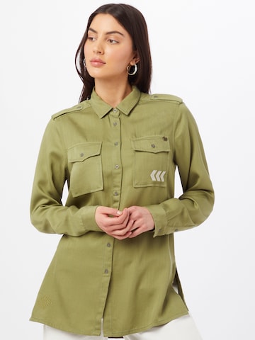 Superdry Blouse in Groen: voorkant