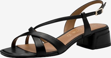 Sandales à lanières Tamaris en noir : devant