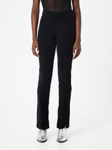 TOPSHOP Flared Broek in Grijs: voorkant