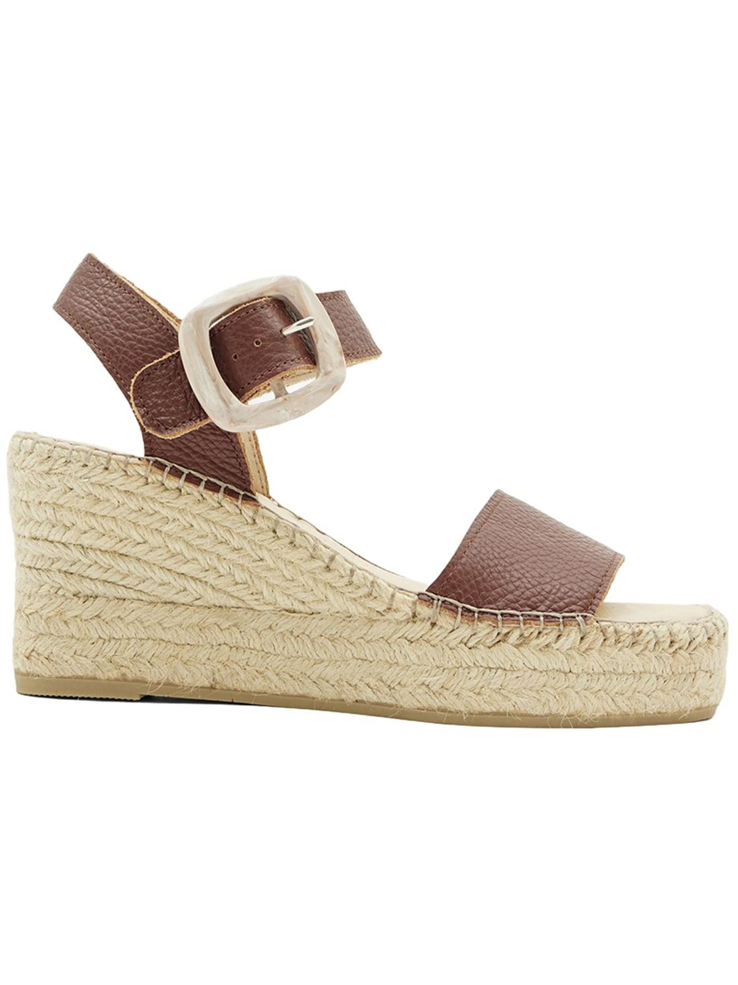 Desa Sandals 'Keilsandalen' in Brown