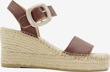 Desa - Sandalias 'Keilsandalen' en marrón: frente