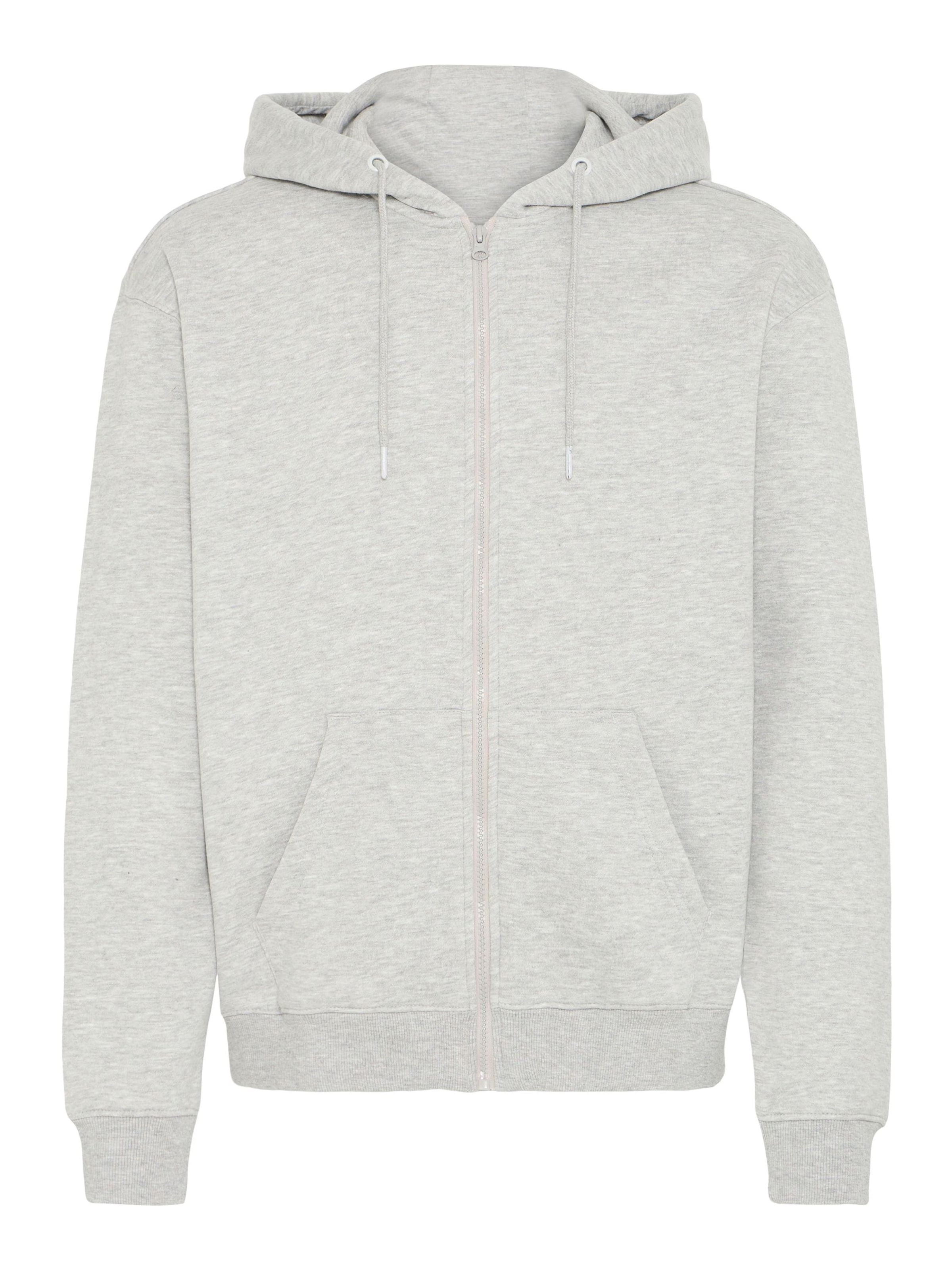 BLEND Kapuzenfleecejacke ' BHJUSTE ' in Grau: Vorderseite